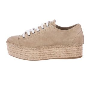 Miu Miu Stunning Suede Espadrille Sneakers